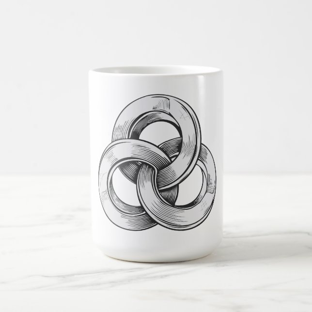 Black and white abstract of three interconnected c kaffeetasse (Mittel)