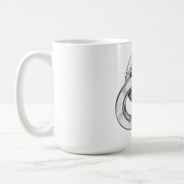 Black and white abstract of three interconnected c kaffeetasse