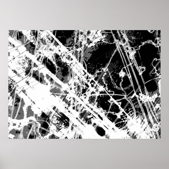 Black And White Abstract Poster (Vorne)