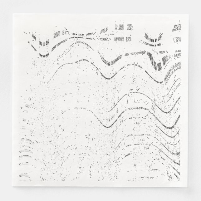 Black And White Abstract Swirl Rustic Wedding Serviette (Vorderseite)