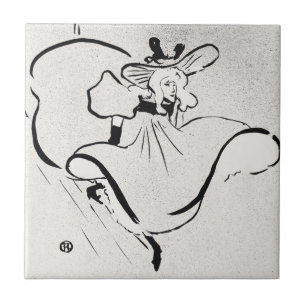 Black and White Art Jane Avril von Toulouse Lautre Fliese
