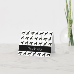 Black and White Boxer Dog Business Vielen Dank Anm Dankeskarte