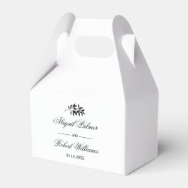 Black and white branch Old Money wedding Geschenkschachtel