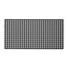 Black and white buffalo patterned desk mat