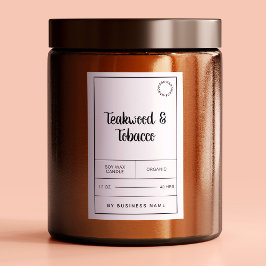 Black and White Candle Product Label Stickers Lebensmitteletikett