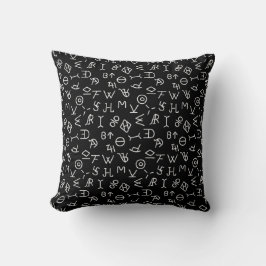Black and White Cattle Brands Kissen
