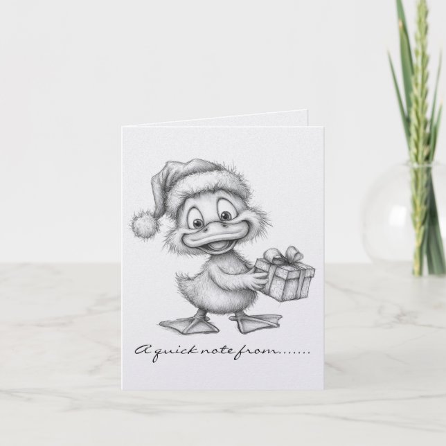 Black and White Christmas Duck (Vorderseite)