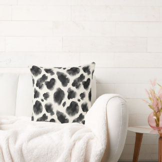Black and White Cow Print Pattern Kissen