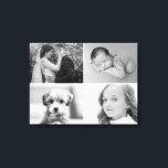 Black and White Custom 4 Photos grid Leinwanddruck<br><div class="desc">Transform Walls into Memory Lanes: Black and White Custom 4-Photos Grid Canvas Print 🏡 Welcome to a simplified, elegant solution to creating a memory-rich gallery wall without the hustle of assorted picture frames - LD Design Loft's Black and White Custom 4-Photos Grid Canvas Print! Curate your moments and memories into...</div>