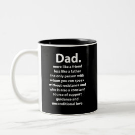 Black and White Dad Daddy Quote Zweifarbige Tasse
