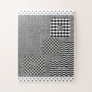 BLACK AND WHITE DESIGNS JIGSAW PUZZLE