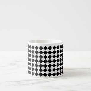 Black and White Diamond Pattern by Shirley Taylor Espressotasse