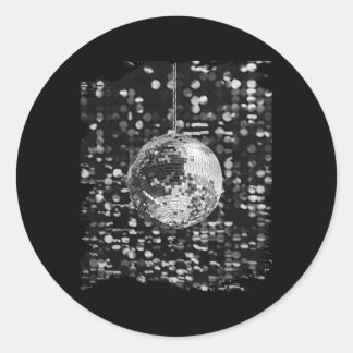 Black and White Diskothek Club Runder Aufkleber