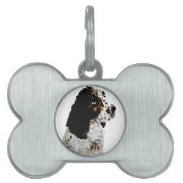 Black and White Dog Art Springer Spaniel Tiermarke