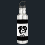 Black and white dog edelstahlflasche<br><div class="desc">Black and white dog</div>