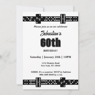 Black and White Domino Thema Geburtstagsparty Einl