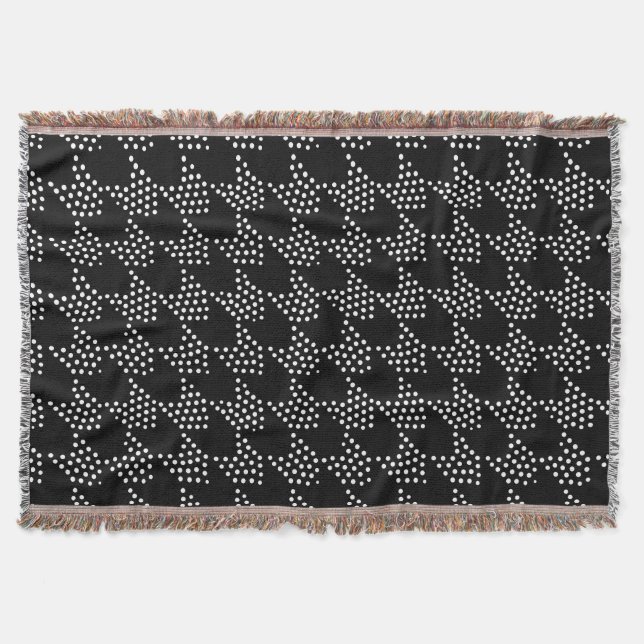 Black and white dotted tooth hound pattern decke (Vorderseite)