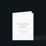 Black and White Elegant Classic Wedding Dankeskarte<br><div class="desc">Elegant and classic wedding design.</div>