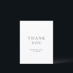 Black and White Elegant Classic Wedding Dankeskarte<br><div class="desc">Elegant and classic wedding design.</div>