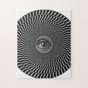 Black and White Eye Circular Graphic