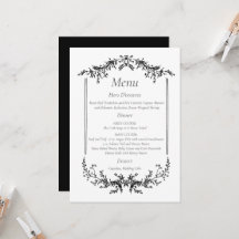Black and White Floral Line Art