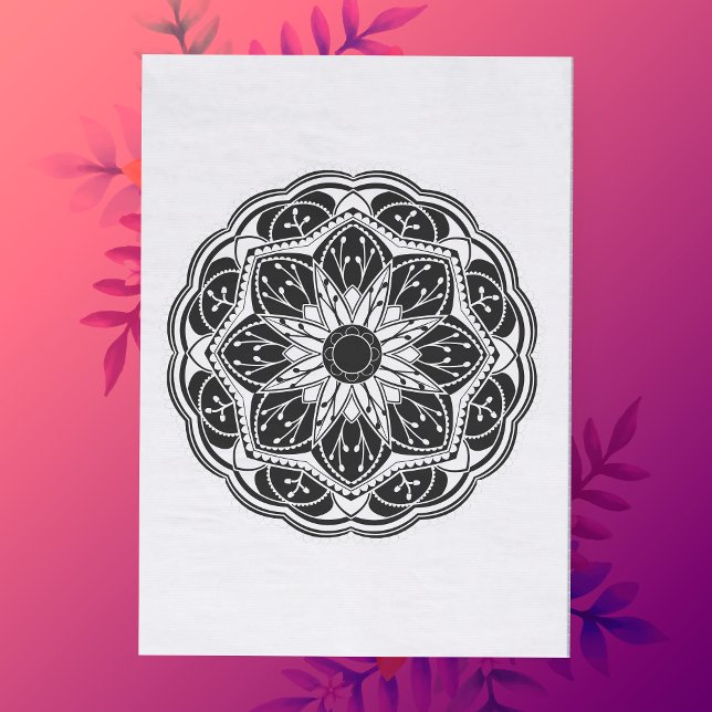 Black and white floral mandala seidenpapier (Von Creator hochgeladen)