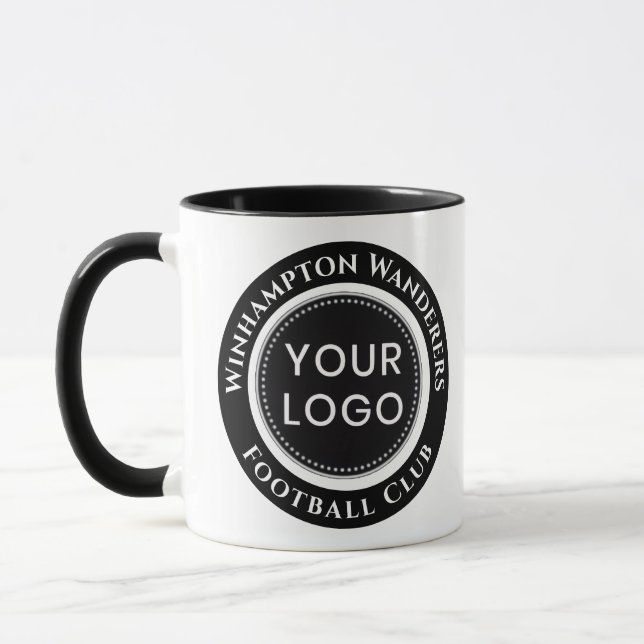 Black and White Football Team Mug Tasse (Links)