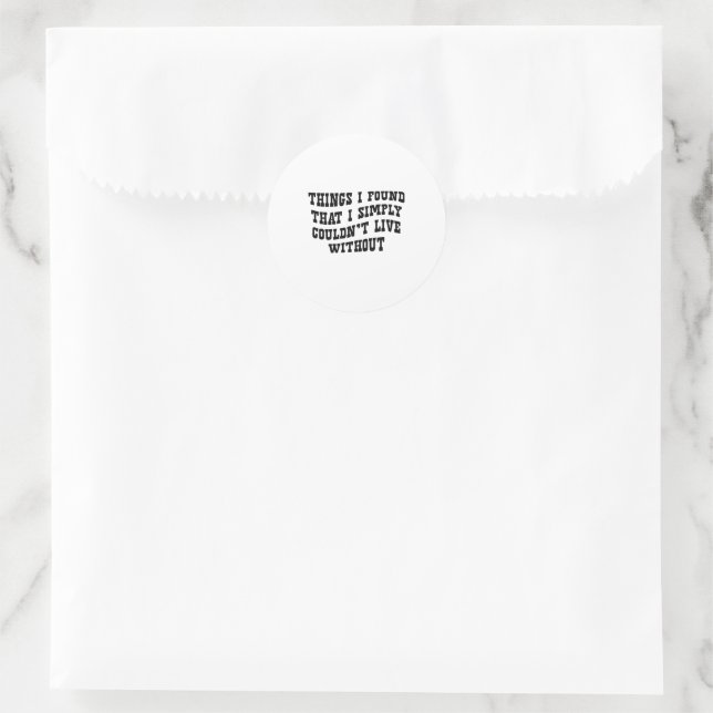 Black And White Funny Text Quote Sticker (Tasche)