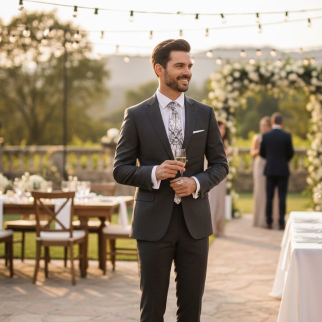 Black and White Geometric Art Deco Floral Mens Krawatte (vintage geometric art deco special  occasion necktie for him )