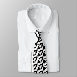 Black and White Geometric Art Krawatte