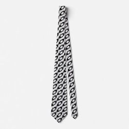Black and White Geometric Art Krawatte