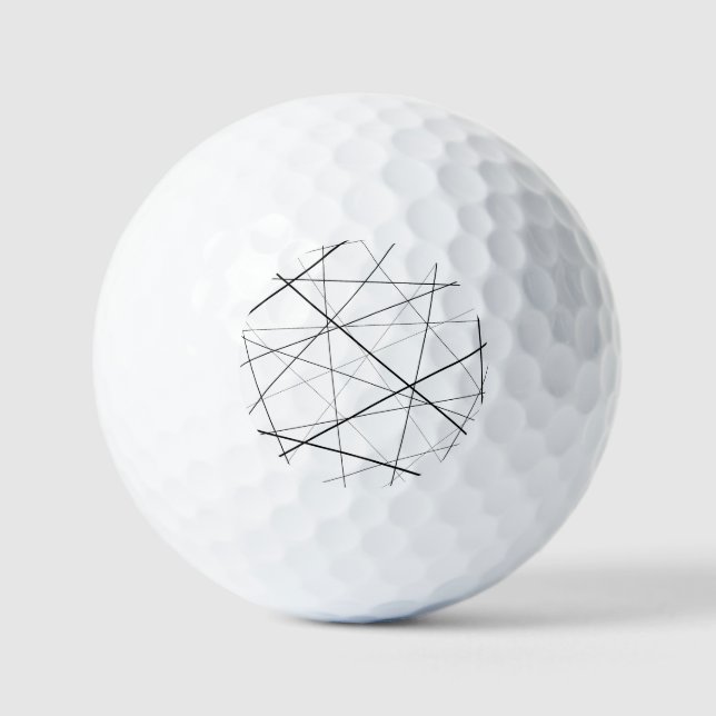 Black and white geometric pattern golfball (Vorderseite)
