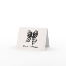 Black and White Gingham Checked Bow Gift oder