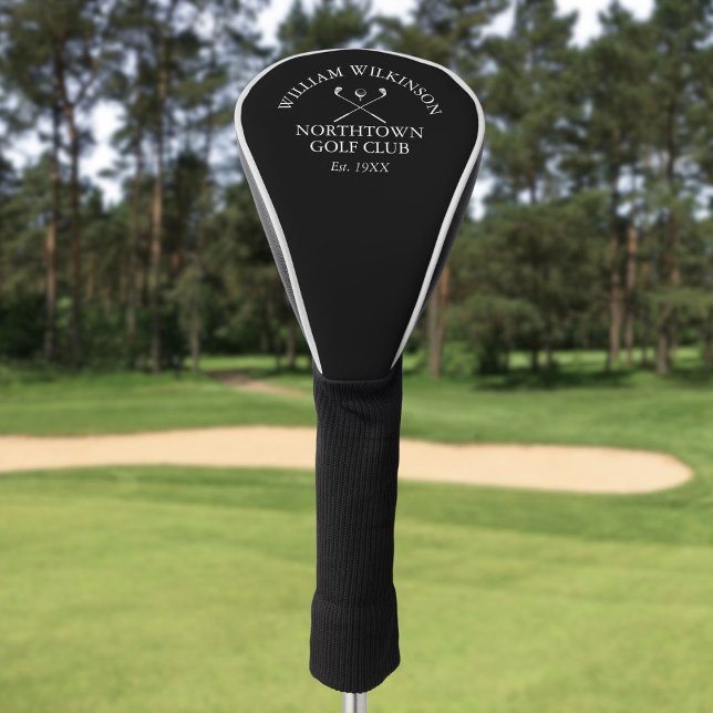 Black and White Golf Club und Name des Mitglieds Golf Headcover (Black And White Golf Club And Member Name Golf Head Cover)