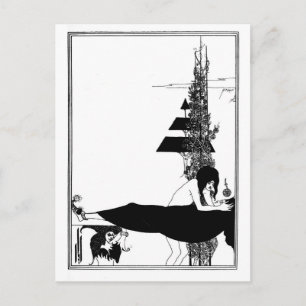 Black and white goth gothic art new Salome Postkarte