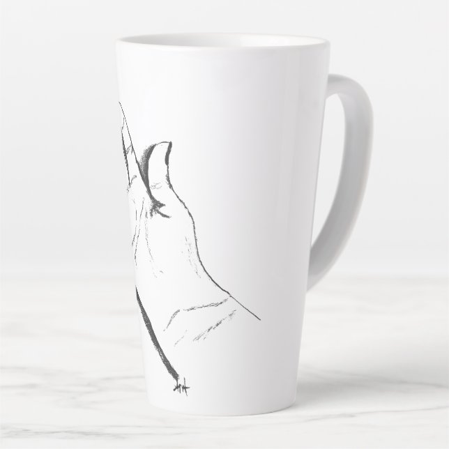 black and white hand on coffee mug (Angle droit)