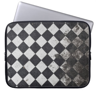 Black and white harlequin graphic laptopschutzhülle