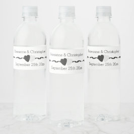 Black And White Hearts Design Wedding