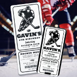Black and White Hockey Ticket Sport Geburtstagspar Einladung<br><div class="desc">Schwarz-Weiß Hockey Ticket Sport Geburtstagsparty Einladung Hockey Groß machen mit diesem Schwarz-Weiß Hockey Ticket Sport Geburtstagsparty Einladung! Diese Einladung, die an ein klassisches Hockey-Game-Ticket erinnert, Set den perfekten Ton für eine spannende sportliche Geburtstagsfeier. Das elegante Schwarz-Weiß-Design erweckt den Reiz der Rinde und sorgt für eine saubere und moderne Ästhetik. Ob...</div>