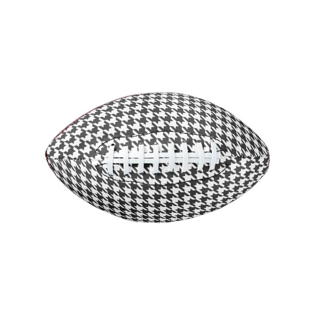 Black and White Houndstooth Pattern Football (Vorderseite)