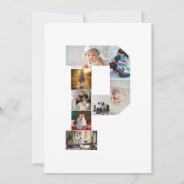 Black and White Letter P Photo Collage Ankündigung