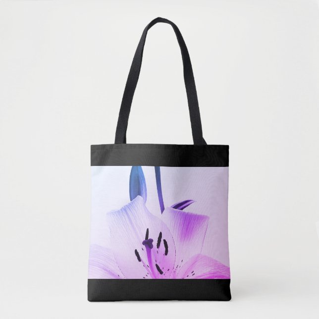 Black and White Liami Miami Black Rim Tote Bag Tasche (Vorderseite)