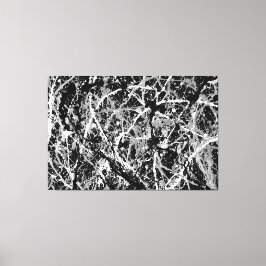 BLACK AND WHITE LX - Action painting - Abstrakt- Leinwanddruck