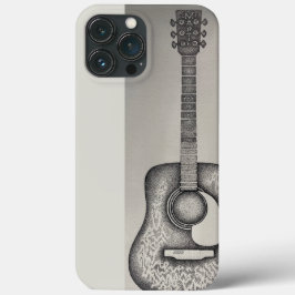 Black and White Martin Acoustic Guitar Case-Mate iPhone Hülle