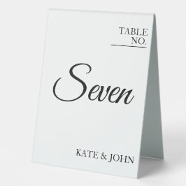 Black and White Minimalist Table Tent Sign Design Tischaufsteller