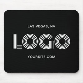Black and White Modern Logo Mousepad