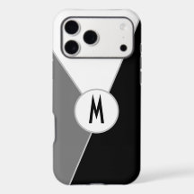 Black and white Monochrome Color block Monogrammed