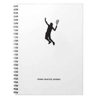 Black and White Motif Tennis Practice Journal