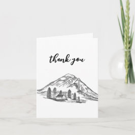 Black and white mountain note card