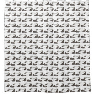 Black and White Oxford Stich Shoe Dance Studio Dec Duschvorhang